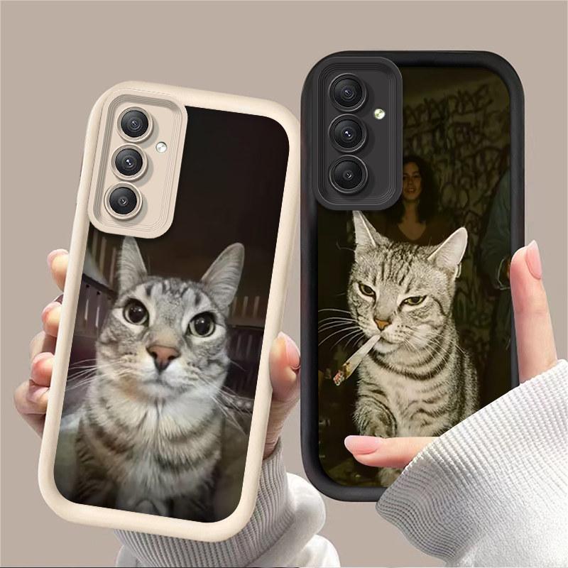 Trendy Cat Smoking Phone Case  - đánh giá và giá Samsung Accessories Phone