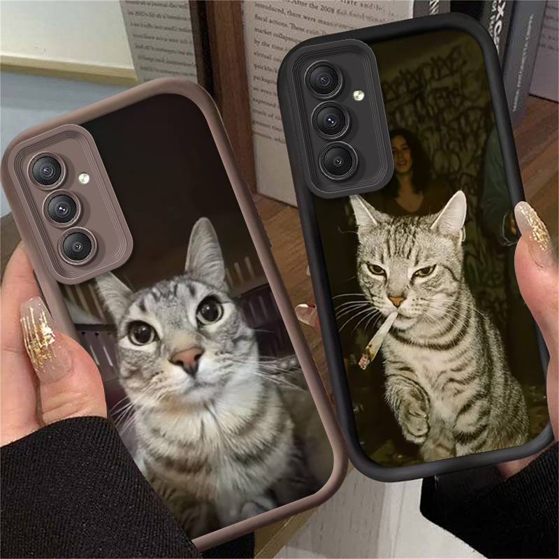 Trendy Cat Smoking Phone Case  - đánh giá và giá Samsung Accessories Phone