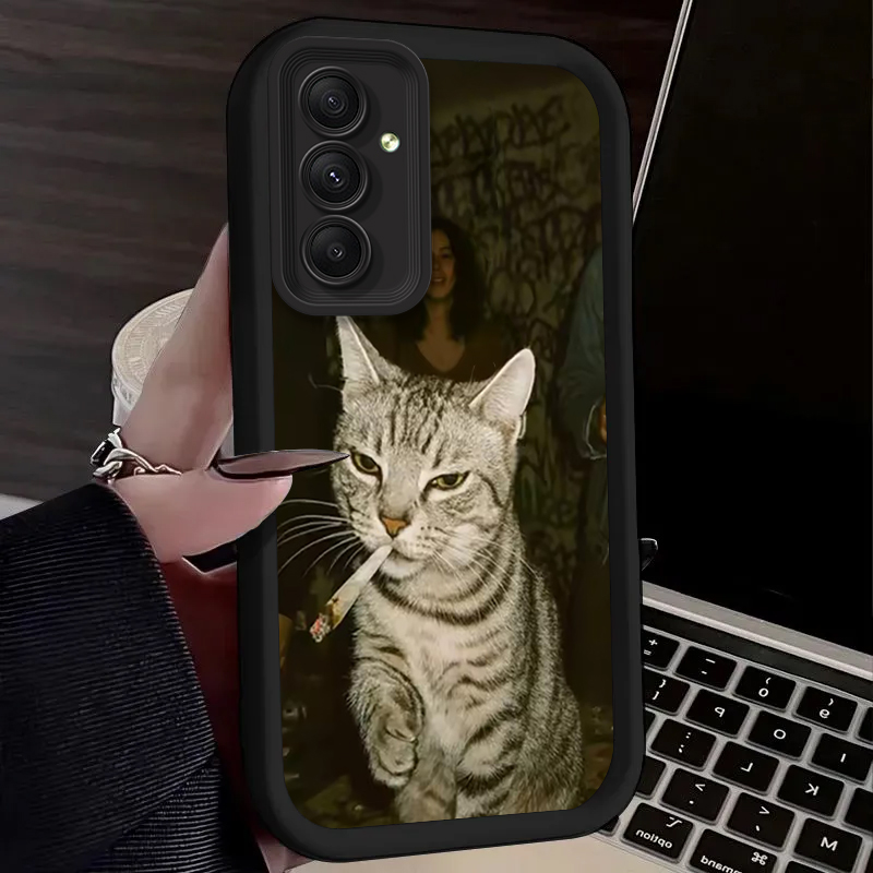 Trendy Cat Smoking Phone Case  - đánh giá và giá Samsung Accessories Phone