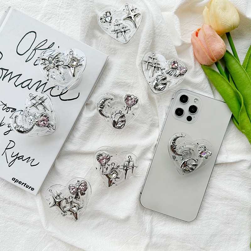 Clear Heart Phone Grip Holder  - đánh giá và giá Phone Accessories Useful