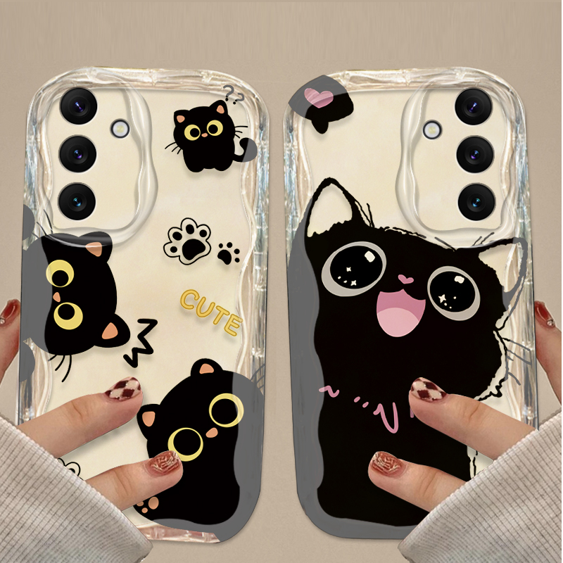 Cute Big Eyes Black Cat Case f - đánh giá và giá Samsung Accessories Phone