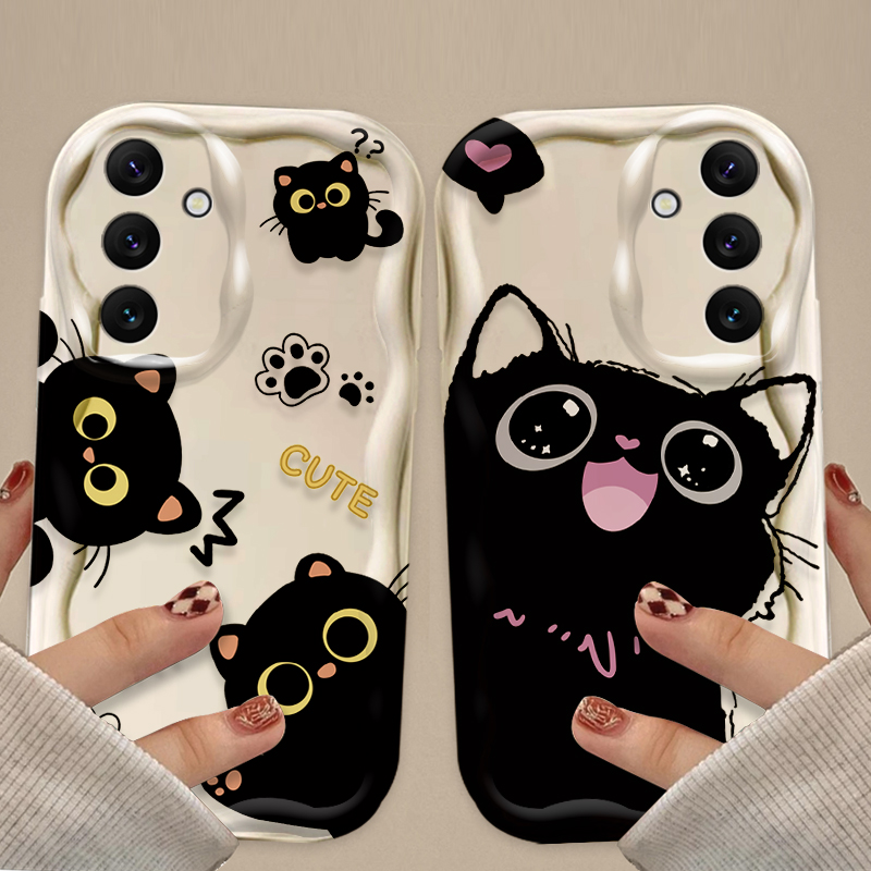 Cute Big Eyes Black Cat Case f - đánh giá và giá Samsung Accessories Phone